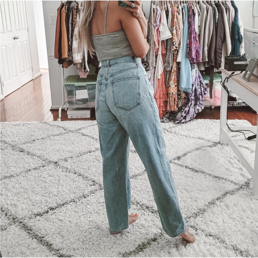 Agolde criss cross upsized jeans in suburbia
